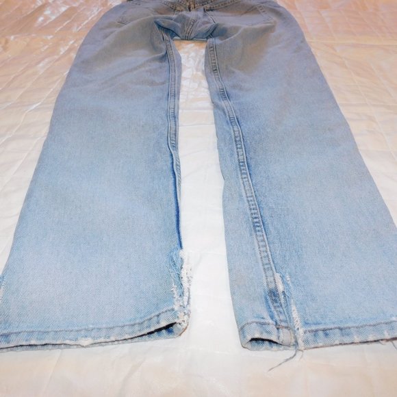 Y2K 90's Z. CAVARICCI Light Stone Washed Denim MOM Jeans High Waist Straight Leg - Picture 14 of 16
